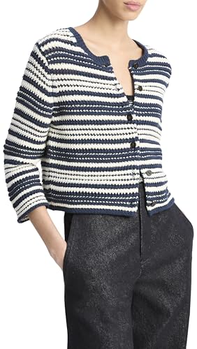 Vince Women's Texture Striped Cardigan2