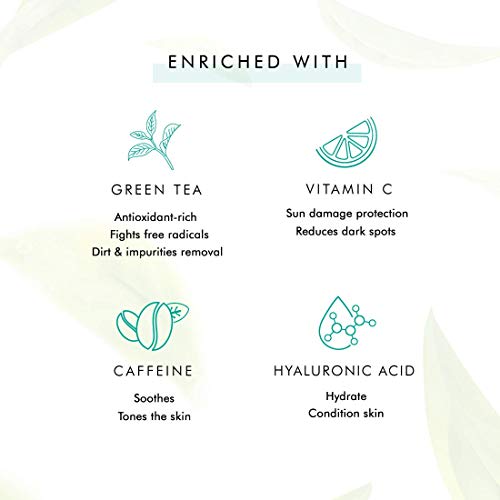 mCaffeine Vitamin C Face Wash for Women with Green Tea & Hyaluronic Acid | Oil Control Face Wash for Oily Skin, Normal Skin & Dry Skin | Natural... - Image 3