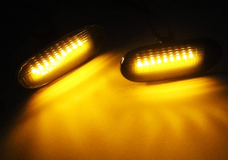 RZG 2x Schwarz Getönte Linse Seitenmarkierungsleuchte LED Blinker Reflektor Licht Für 2014-2022 MB Sprinter 906 907 910 Crafter 2E