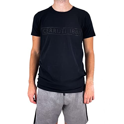 Cerruti 1881 T-Shirt col Rond Logo imprimé Brillant Tremolo - XL Noir