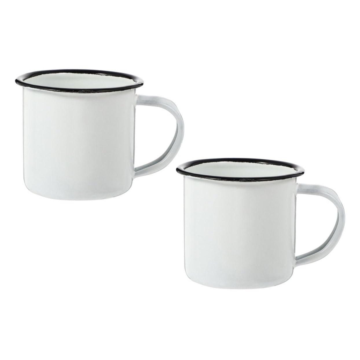 VANZACK 8 Stück Emaille Becher Vintage Wasserbecher Zuverlässig Vielseitig für Haushalt Camping und Büro Hitzebeständig Spülmaschinenfest Weiß Nostalgisch Stilvoll