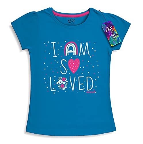 Image of minicult Girls Half sleeeves Cotton Tshirt with Cute Prints and Colorfull (Pink) (Pack of 5)