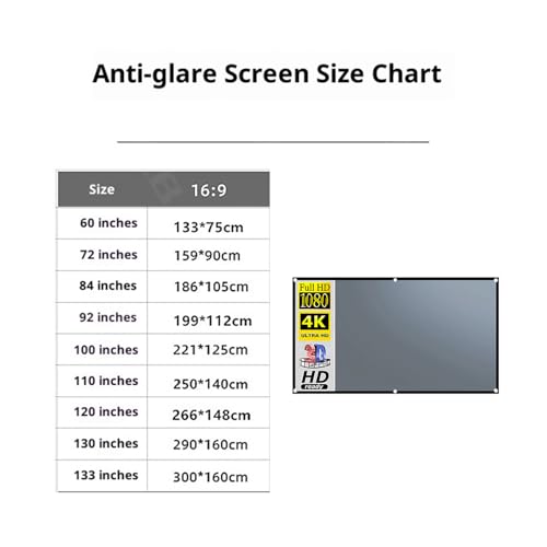 Pantalla de proyector marco metálico plegable 133 pulgadas miniatura 6