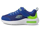 Skechers Boy's Bounder-Tech Sneaker, Blue/Lime, 3 Little Kid