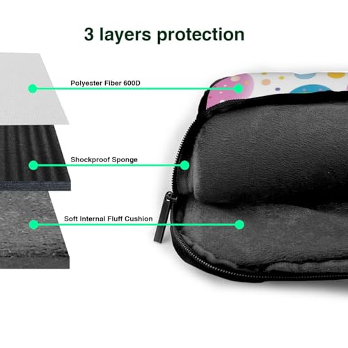 Maletín para laptop 14 pulg color lunares impermeable miniatura 4