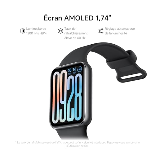 XIAOMI Smart Band 9 Pro, Suivi du Sport, Ecran de 1,74" avec Bords Ultra-Fins, 21 Jours d'autonomie, Suivi du Sommeil amélioré,150 Modes de Sports, 5ATM, Compatible avec Android et iOS,Noir – Image 5