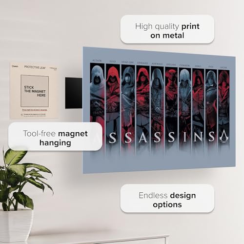 Poster Métallique Assassin's Creed Legacy AC Displate 45x32 cm Décoration Murale Fixation Aimantée - 3