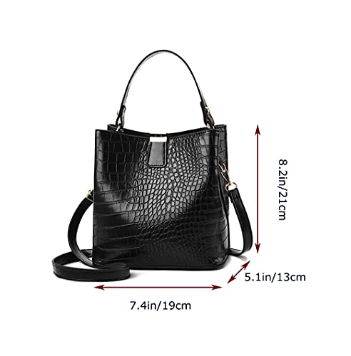 Bolso de mano y hombro para mujer en PU cuero sintético miniatura 7