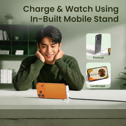 Image of Portronics 240W Dockpin Type C to Type C Adapter with in Built Stand, Smart E-Marker Chipset, Pocket-Sized Connector, Compact Cable-Free Design, Compatible with Laptops, Smartphones, Tablets(White)