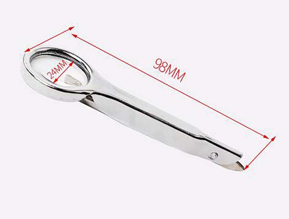 Lente d'Ingrandimento Tascabile a Specchio da 24 mm Pinzette per Cintura in Acciaio Inossidabile palmare Pizzico Clip per Sopracciglia Manutenzione Testa Nera Rilevamento Portatile Lenti