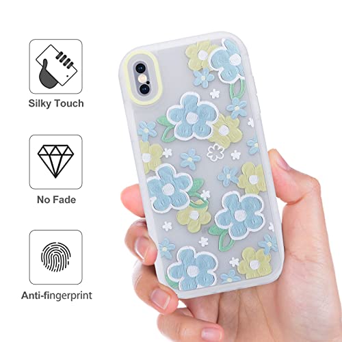 Pnatee Case For Iphone Xs Max, Light Yellow Flower Floral Design For Women Girl Full Body Slim Soft Protective Case Tpu Cover For Iphone Xs Max (6.5 Inch) #TOP3