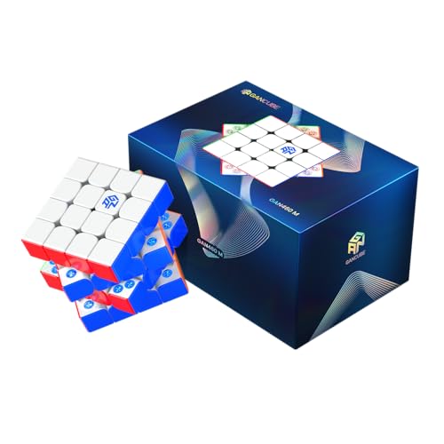 GAN 4x4 Zauberwürfel 460 M, Magnetisch Speedcube mit 96 Magneten Puzzle Toy