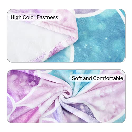 Rosielily 400 Gsm Mermaid Blanket Soft Mermaid Gifts Mermaids Squama Print Throw Flannel Fleece Thick Cozy Plush Blanket For Adults Womens Girls Adults All Seasons Couch Bed Chair 60X80 #TOP3