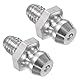 CoCud Edelstahl-Gerade-Schmiernippel | M5x0,8mm Metrisch | Hydraulik-Schmiernippel - (Anwendungen: zum Ersetzen fehlender oder gebrochener Ölnippel), 2 Stück