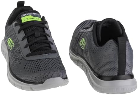 Skechers mens Skechers Men's Track Moulton Oxford, Charcoal/Black, 11 US | Image 4