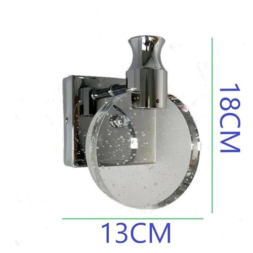 Lámpara de pared de cristal LED dorada grande para el espejo del baño 7
