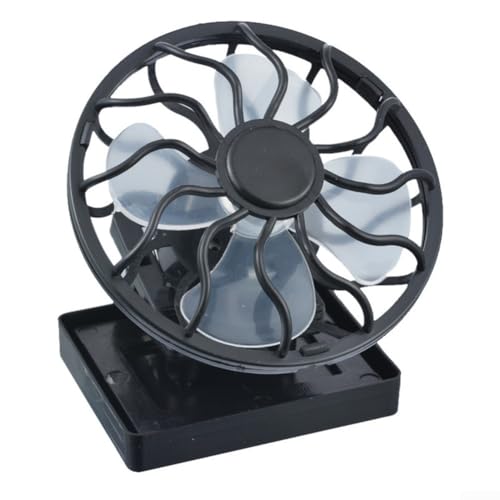 JGmotorfi Ventilador solar para exteriores, mini ventilador de refrigeración recargable por USB, ajustes de velocidad ajustables, carga solar, recargable por USB (parte inferior cuadrada)