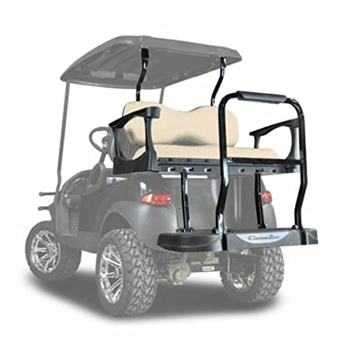 MADJAX Genesis 300 Rear Seat Kit for Club Car Precedent (04-21) / Onward (17-Up) / Tempo (18-Up) Golf Cart (Deluxe Cushions Buff/Beige)