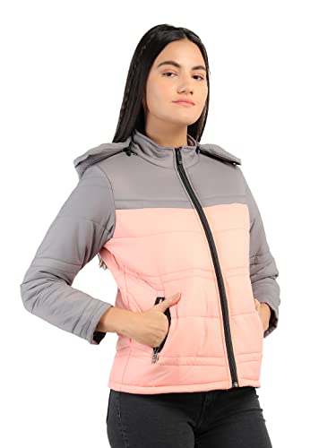 Image of CHKOKKO Women's Winter Quilted Jacket BabyPeach XL