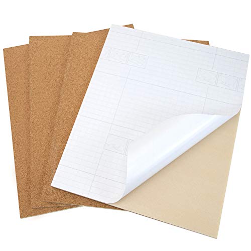 Mat Board Center, Pack of 10, 11x14 Cork Adhesive Foam Boards - Lightweight - Great for DIY Bulletin Boards, Jewelry Displays, Wall Organizers, Memo Boards (3/16" Thick)