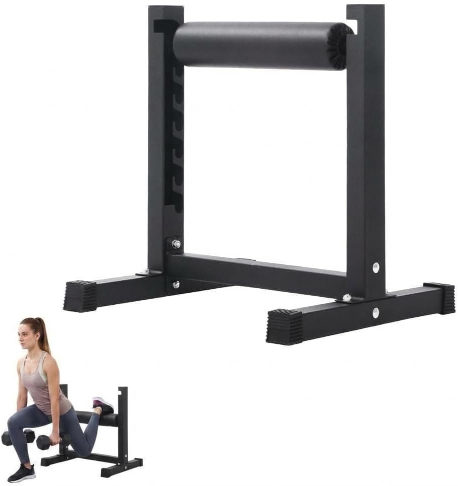 Bulgarian Split Squat Stand, 7-Level Adjustable Single Leg Squat Roller, 350 LBS Heavy Duty Leg Workout Equipment for Home Gym, Glute & Lunge Machine with Ergonomic Foot Pad