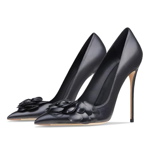 Image of Women's Pointed Toe Shallow Mouth Sexy Square Buckle Rhinestones 10cm Stiletto Heels Slip-on Wedding Party Banquet Big Size Shoes