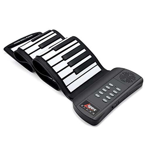 Product Image of the Lujex 61 Keys Roll Up Piano Portable Keyboard | Rechargeable Hand Roll Piano...