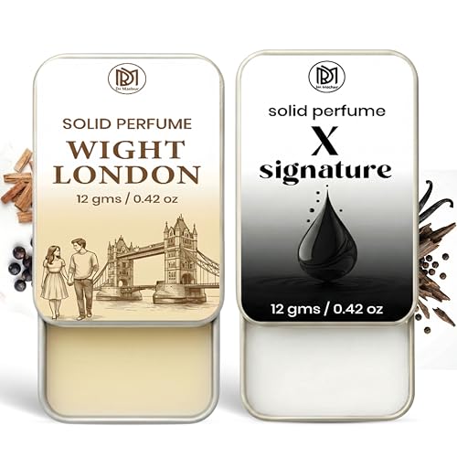 Image of Dr.Mashur Solid Perfume |wight london&x signature Alcohol Free Wax Perfume Balm, Long Lasting | Pocket Tin 12g, Pack Of 2| Non Greasy Smooth Glide, Travel Friendly Unisex Gifts He Or Her