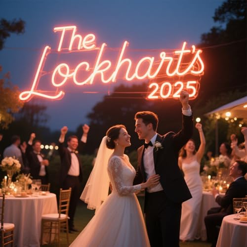 Image of Custom Neon Sign, Large Custom Led Neon Signs, Neon Light Sign Customizable for Wall Decor Wedding Birthday Bar Business Store Logo
