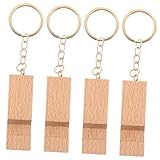 DIKACA 4 piezas Llavero Soporte Teléfono Móvil Pequeño de Madera Natural Resistente y Portátil de Soporte Práctico para Escritorio y Uso Diario