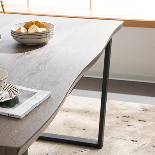 オーエスジェイ(OSJ) ダイニングテーブル 4人 幅140×奥行き80 組み立て非常に簡単 ソリッド ハイエンド ヴィンテージ風 ナチュラル 365日間安心の品質保証 登場 [5]