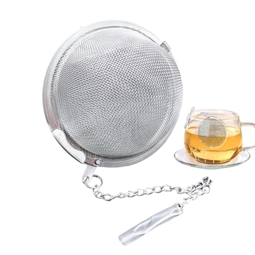 Bolas de té para té a granel, infusores de bolas de té para té a granel | Té de té a granel - Infusor de té con cadena, filtros de té a granel, esfera para té de acero inoxidable, accesorio