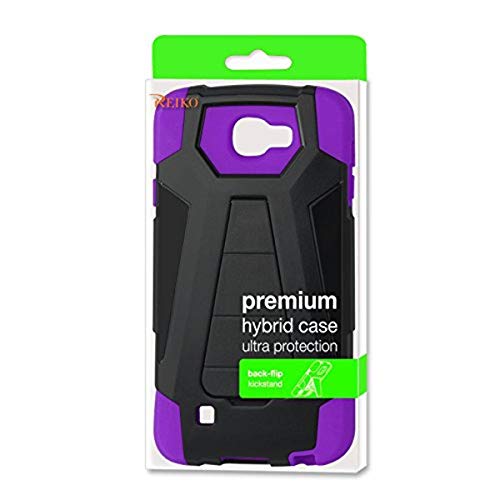 Reiko Wireless Hybrid Heavy Duty Case For Lg Spree, K120 - Purple Black #TOP20