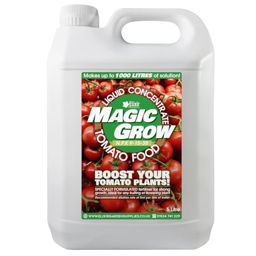 Elixir Gardens UK High Potassium Liquid Fertiliser/Plant & Lawn Food | N.P.K 15-5-30 | Various Sizes 500ml-5L | 1 Litre Makes up to 200L of liquid feed | 1 Litre Bottle