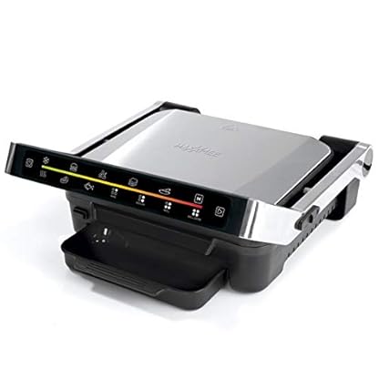 MAXXMEE Kontakt-Grill XL mit 6 Grill Programmen | Touch-Display mit LED Farb Countdown, mit abnehmbaren Grillplatten und… – Bild 3