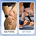 BEIQIYA 2pcs Silicone Patella Strap, Elastic Patellar Tendon Support Straps Belts for Woman & Man, Ergonomic Knee Wraps Bands for Basketball, Soccer, Volleyball, Running, Training- Skin