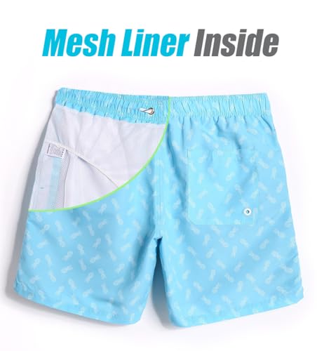 Image of maamgic Mens Slim Fit Swim Shorts Swim Trunks 7 inch Quick Dry Mens Bathing Suits with Mesh Lining
