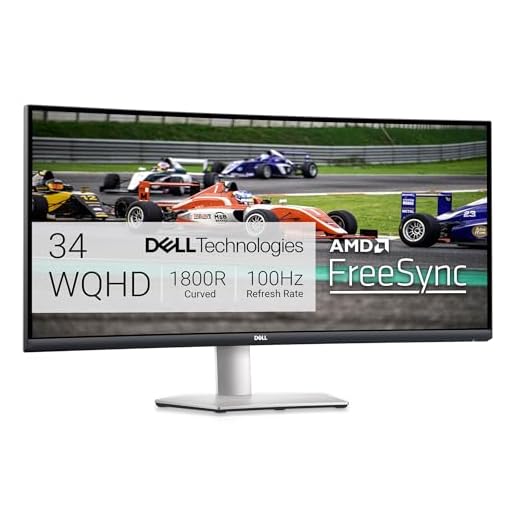 Monitor Dell S3422DW WQHD de 34 pulgadas (3440x1440, pantalla curva 1800R, 100Hz, IPS, 4ms, AMD FreeSync, 2x HDMI) 3 años de garantía, negro