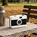 SENECESLI 35mm Film Camera Retro Vintage, Built in Flash, Reusable 35MM Camera for Photography Enthusiasts, 28mm f/8 Lens Manual Focus, 1/120s Shutter Speed (White)