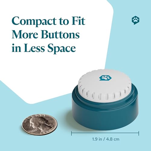 Image of FluentPet Speak Up Dog Buttons for Communication, (12 Recordable Buttons) with Pre-Installed Batteries, Clearer Upward-Facing Sound, Training Buzzer for Dogs & Cats, Talking Pet Buttons for Training