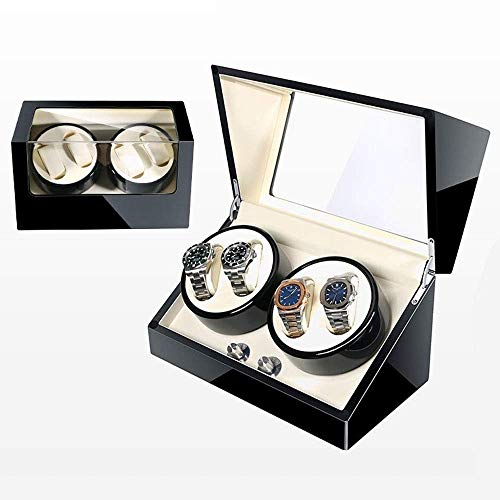 Preisvergleich Produktbild NBVCX Wohnaccessoires Watchwinder Automatic Box mit 6 Speichersteckplätzen 5 Modi Holzschale Klavierlack Hochglanz Watch Winder Automatic