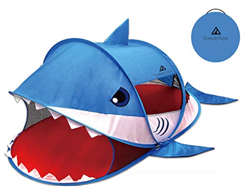 Trendy Pop Up Shark Tent, Indoor Outdoor Large 3-4 Person Sun Shelter, Weatherproof
