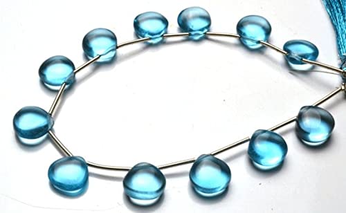 Briolettes quartz bleu lisse en forme de coeur pour éviter les bijoux ternes