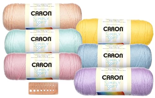 Caron Simply Soft Yarn Assortment (Pale Palette)