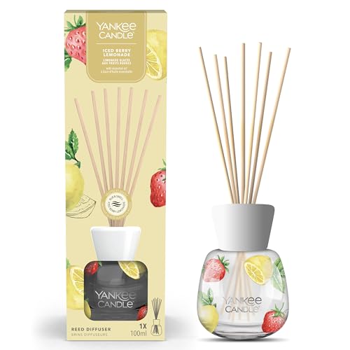 Yankee Candle Signature Diffusore a bastoncini | Limonata ghiacciata con frutti rossi | 100 ml | Fino a 10 settimane di fragranza | Confezione riciclabile | Un regalo perfetto per una donna