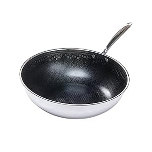 Black Cube CeramicQR Cookware Made in France Quick Release Wok, 11.75-Inch