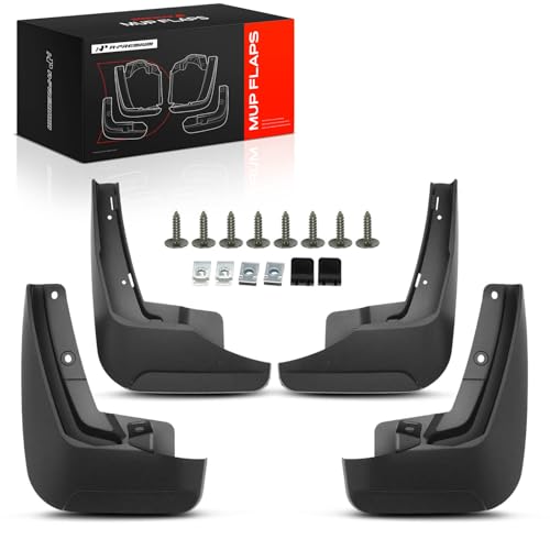 Image of A-Premium Mud Flaps Compatible with Audi | for e-tron Quattro 2019-2022 Sport Utility, No Drilling Required Mud Guards with Hardware Accessories, Set of 4 Front Rear