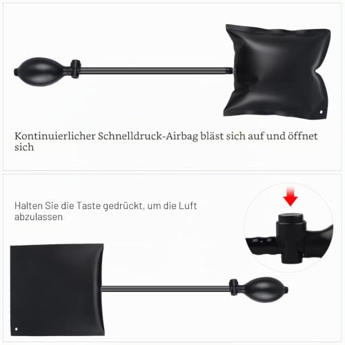 EXLECO 6 Stücke Montagekissen Hebekissen Pumpkissen Air Pump Wedge Luftkissen Montage Spreizkissen Pneumatikspanner für Tür Fenster Installation und Wohnmobilausstattung