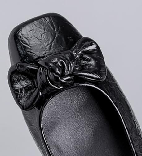 Women's Flat Shoes Square Toe Ballet Flats with Bow for Ladis Dressy Shoes Comfortable for Work Office Wedding3