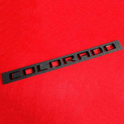Image of 4Pc 2015-2022 Colorado V6 Body Fender Tailgate Side Emblems 3D Badge Logo Truck Nameplate Sticker Letter 85594766 Replacement for Colorado (LT Version Redline)